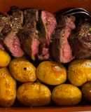 Lombo (Filé Mignon) com Batatas no Forno