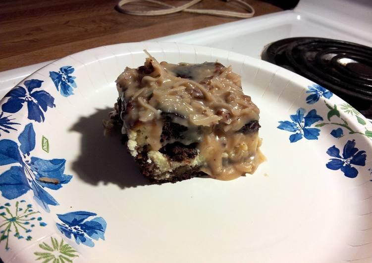 Recipe of Homemade German chocolate cheesecake