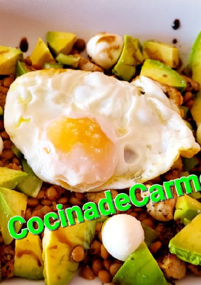 Una foto de Ensalada completa de lentejas
