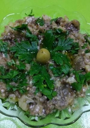 صورة لوصفة سلطة باذنجان مشوي