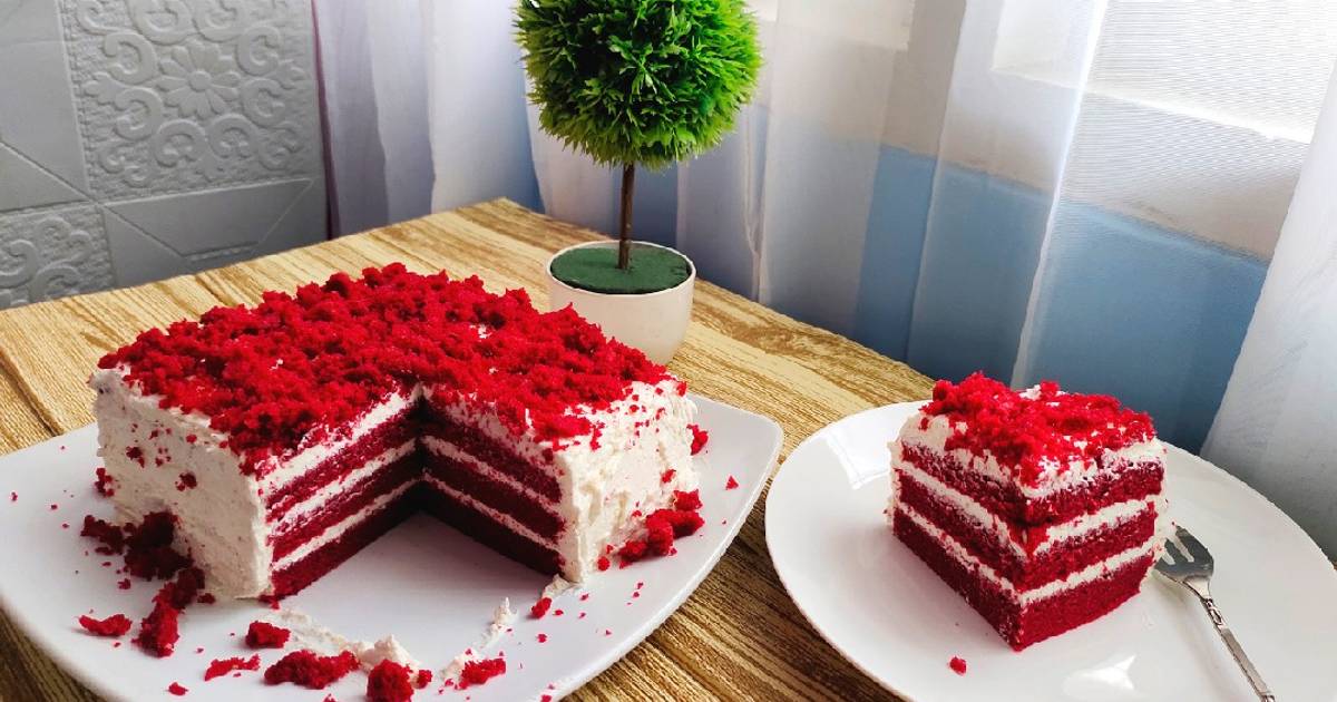 Resep Red Velvet Cake Birthday Enak Dan Mudah Cookpad