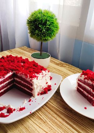 Foto resep 88. Red Velvet Kukus | Birthday Cake