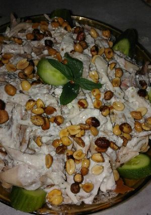 صورة لوصفة فتة الدجاج