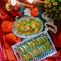 A picture of Kesar Pista Rolls.