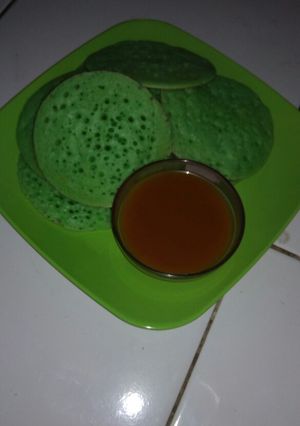 Foto resep Serabi Kinca Gula Merah (Teflon)