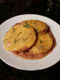Brad's pickled ham & bean soup w/ cheesey English muffins