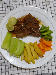 Foto resep Steak daging with sayur
