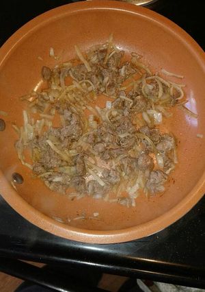 A picture of Philly Cheese Steak for Breakfast.