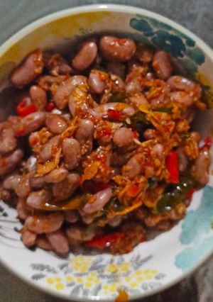 Foto resep Tumis kacang merah rebon