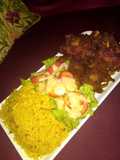Jollof Rice Salad + Pepper chicken