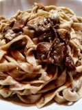 Fettuccine fatte in casa con crema di champignon e porcini 🍄‍🟫