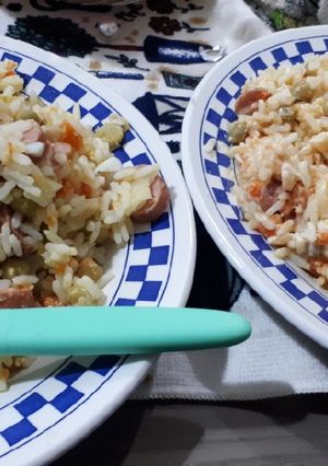 Una foto de 🥢 Arroz A La Jardinera 🥡 Saludable Y Riquísimo 💪🤸‍♂️