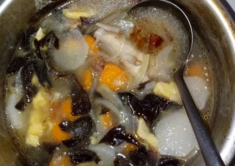 Resep: Sop jamur lobak ayam mpasi 13 bulan yang Enak