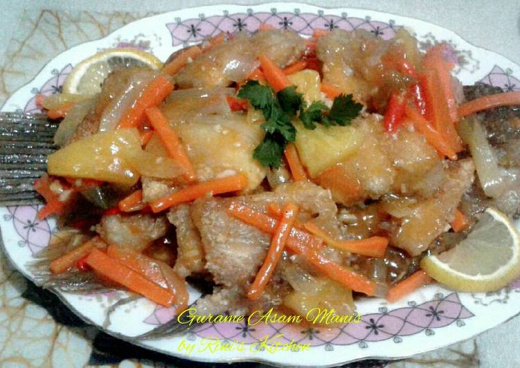 Resep: Makan di DimeGurame Asam Manis