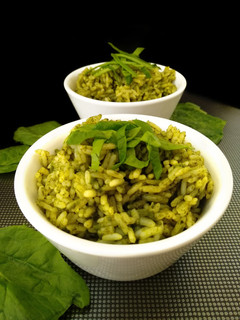 Una foto de Arroz verde (con espinacas y cilantro)