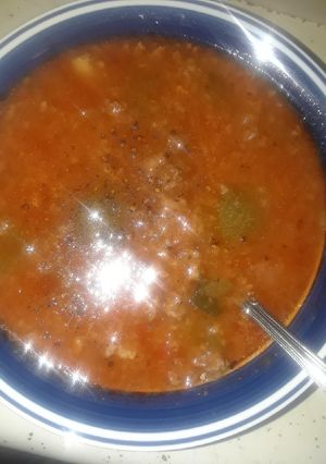 A picture of Unstuffed Pepper Soup.