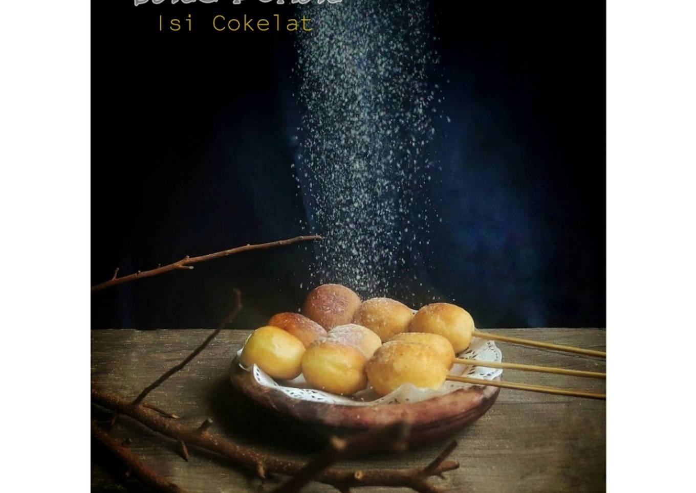 Sate Donat isi Cokelat (Eggless)