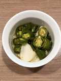 Garlic & Green Chilli Pickles in a jar (acar Baput Cabe Ijo)