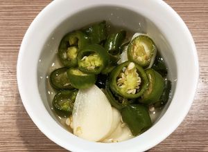 Foto resep Garlic & Green Chilli Pickles in a jar (acar Baput Cabe Ijo)