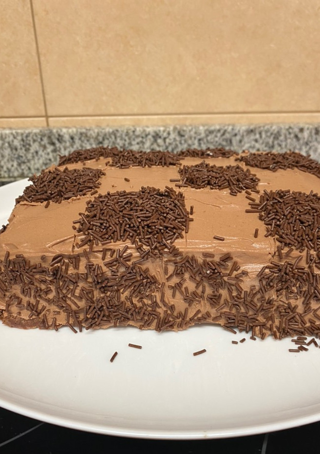 Una foto de Tarta de chocolate sin harina ni mantequilla!