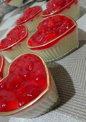 صورة لوصفة تحلية الفراولة بطبقتين 🍓🍓