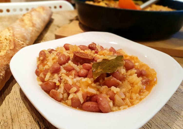 Judías Pintas con Arroz y Chorizo Receta de Belén "En Mi Salsa Cocina"- Cookpad