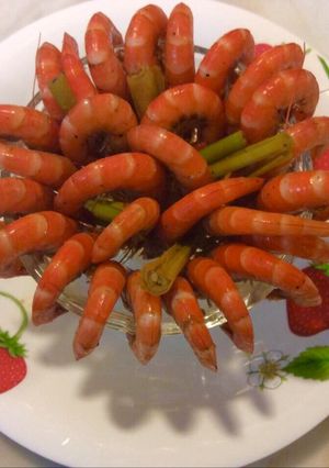 Hình của món Tôm đất Cà mau luộc bia.