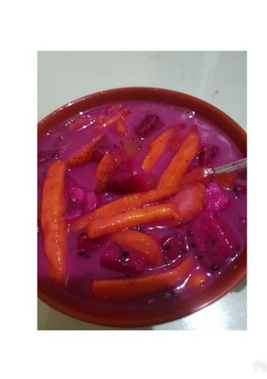 Foto resep Es red dragon manggo berry