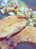 Pechuguitas de pollo a la plancha con papas al horno
