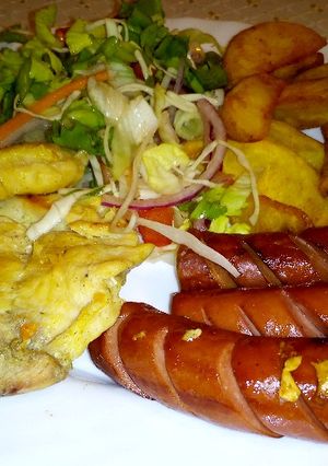 Grillezett "gyors" vacsi........salátával recept fotója