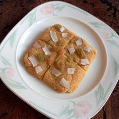 Besan or sooji ka halwa A picture of Besan or sooji ka halwa.
