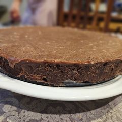A picture of Easy No Bake Chocolate Cake.