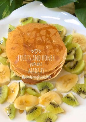Foto resep 22. PANCAKE WITH THE FRUITS made by @adindahwytnskitchen 🌻