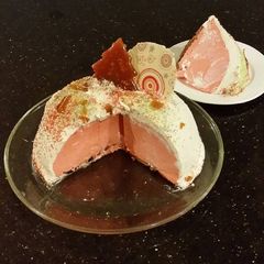 Cranberry Mousse Dome A picture of Cranberry Mousse Dome.
