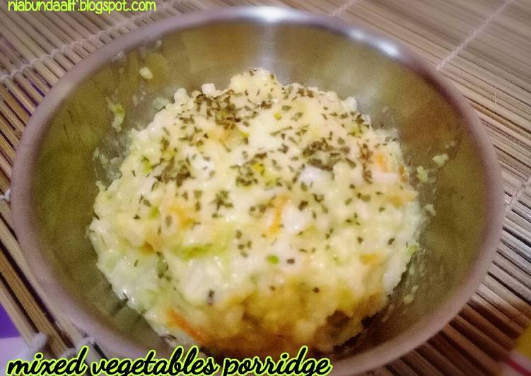 Resep Mixed Vegetables Porridge (mpasi 8m+) yang simpel