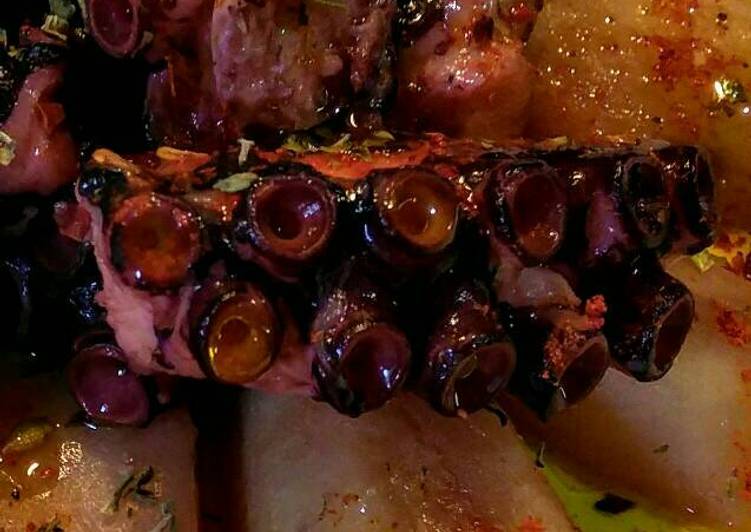 PULPO...! Sí, otro pulpo a la gallega con notas de Colombia...!