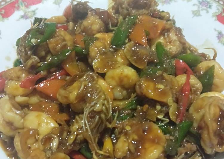 Resep Udang cabe ijo Anti Gagal
