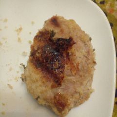 A picture of Mutton meat baked with mustard.