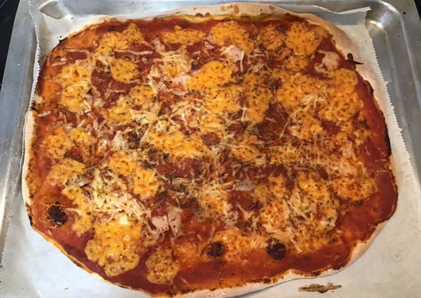 Pizza de masa fina con Thermomix pero con mi toque