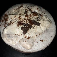A picture of Chocolate and coconut milk smoothie.
