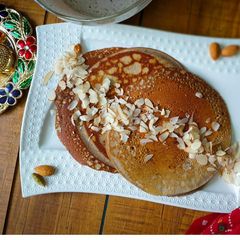 A picture of Kuttu atta meetha pura.