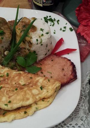 Una foto de Arroz en Salsa con carne de lomo