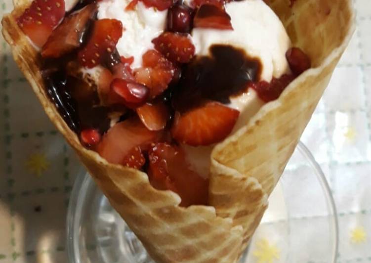 Red Velvet Waffle Cone