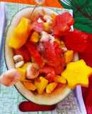 Fruit Salad In Watermelon Bowl