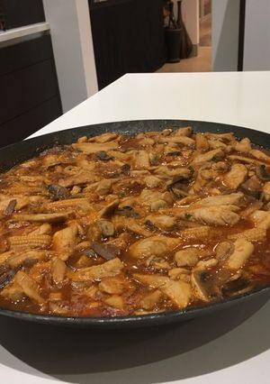 Una foto de Pechuga de pollo con salsa china