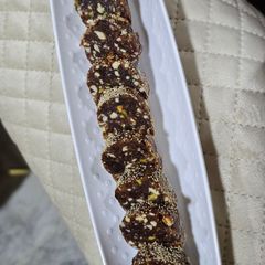A picture of Dates anjeer dryfruit roll.