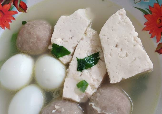 Resep Bakso Tahu Telor Puyuh Sayur Bening Oleh Malaeka Keisha Az Zahra