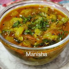 Hot & Sour Ridge Gourd Methi Curry A picture of Hot & Sour Ridge Gourd Methi Curry.
