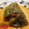 Pimientos verdes rellenos de carne