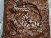 Una foto de brownie de chocolate y nutella
